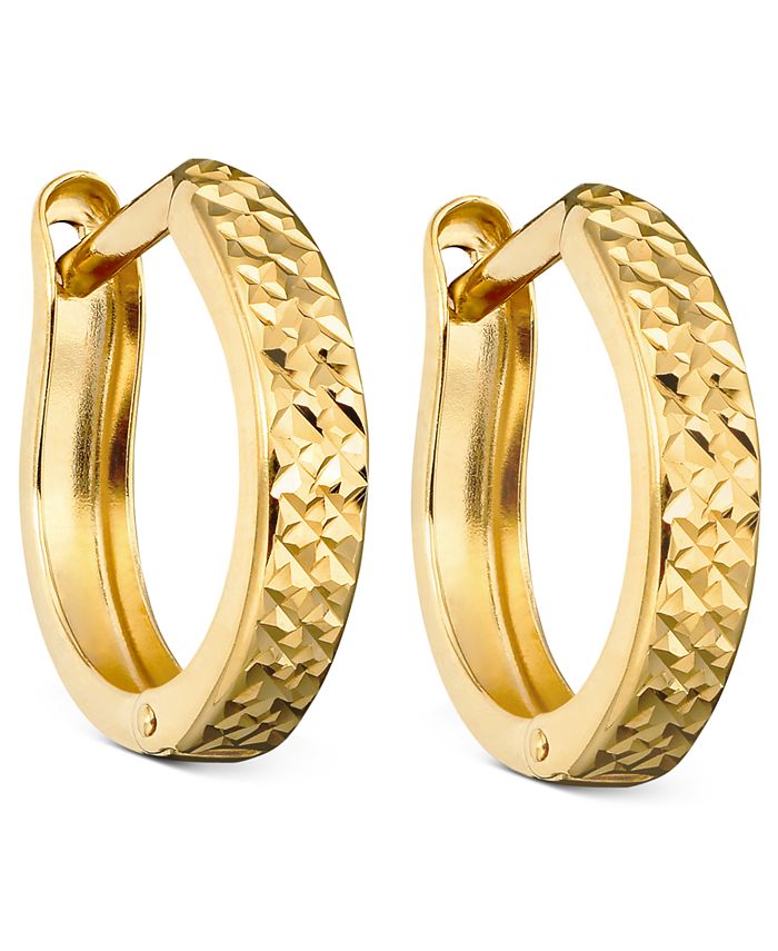 Gold hoop earrings for men clearance