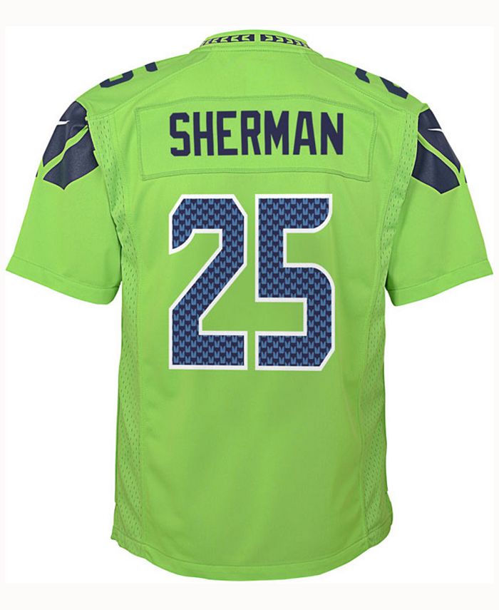 Nike Richard Sherman Seattle Seahawks Color Rush Jersey, Big Boys ...