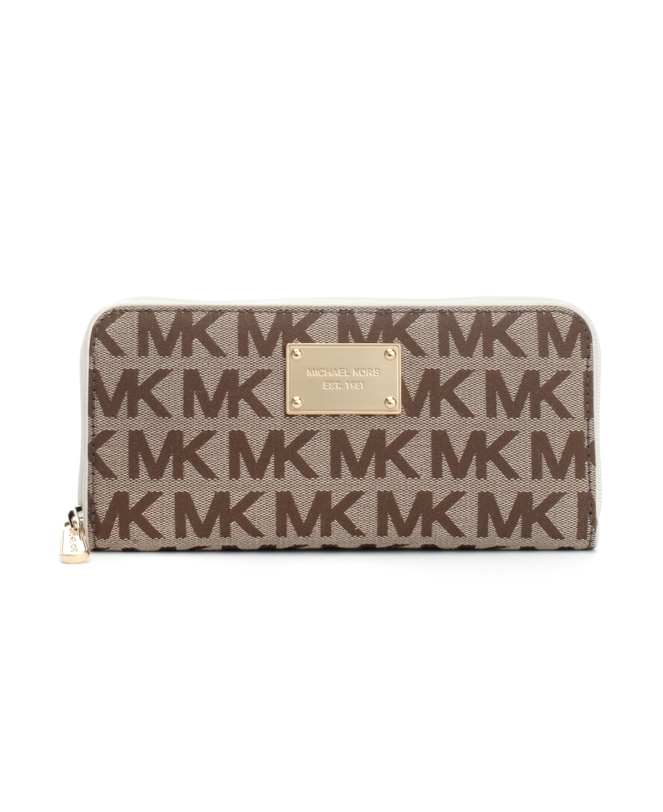 MICHAEL Michael Kors Handbag, Signature Jet Set Ziparound Continental