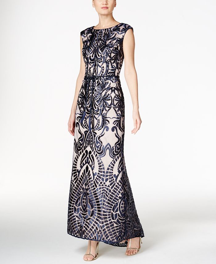 vince camuto sequin gown