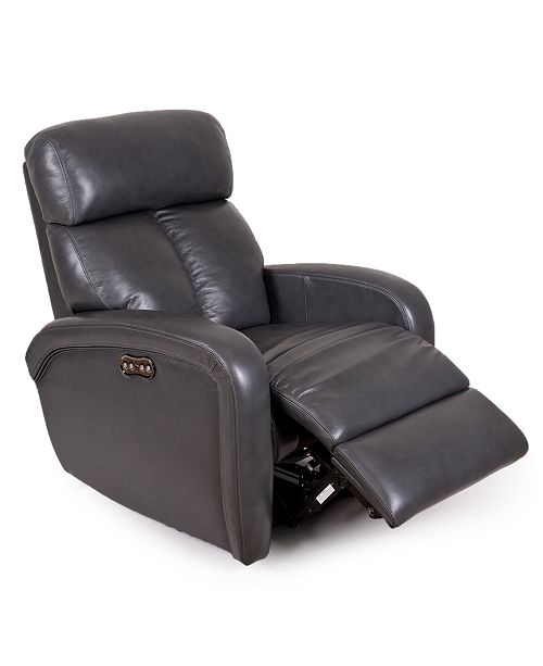 Furniture Criss Leather Power Recliner With Power Headrest And Usb Power Outlet Reviews Furniture Macy S