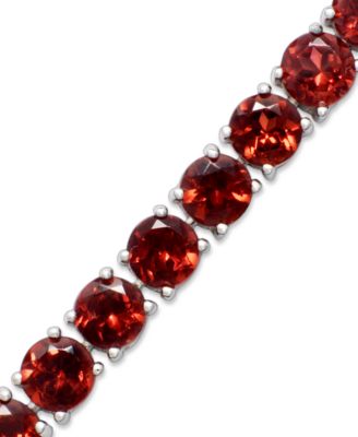 garnet and silver bracelet