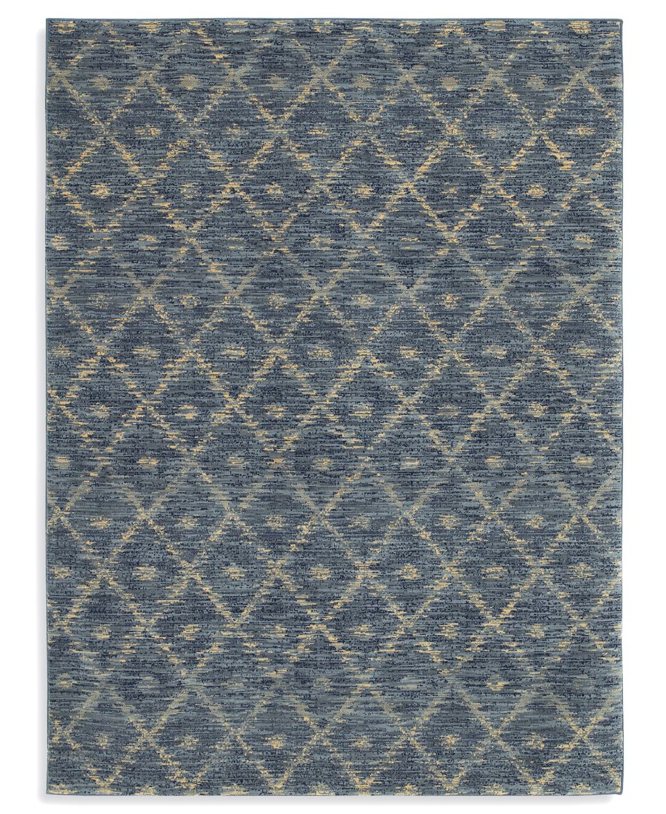 Area Rug, Woven Impressions Diamond Ikat Indigo 5 7 X 7 11