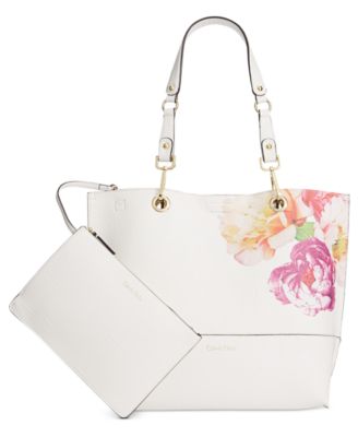 macy's calvin klein reversible tote