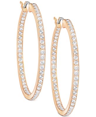 swarovski crystal pave hoop earrings