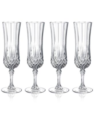 Longchamp Cristal D Arques Set Of 4 Flutes Reviews Glassware Drinkware Dining Macy S
