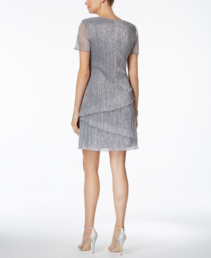 Connected Tiered Metallic Cocktail Dress & Reviews Dresses Women