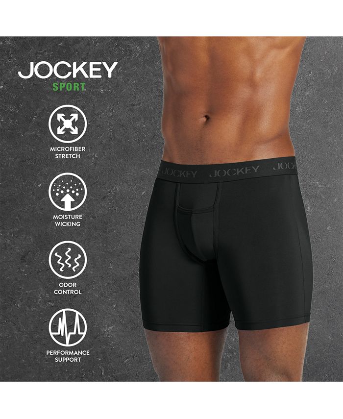 Jockey Men's Underwear, Tagless Sport Boxer Brief 2 Pack & Reviews