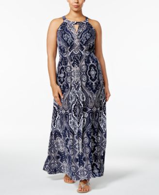 plus size beaded maxi dress