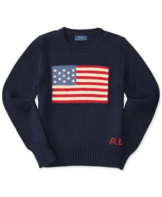 polo sweater american flag