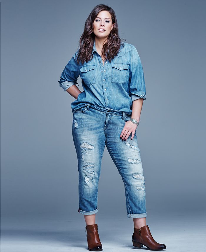 Lucky Brand Jeans Trendy Plus Size Button Down Denim Shirt And Reviews