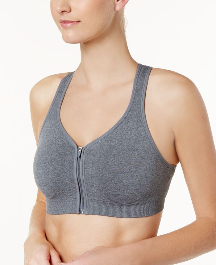 Jockey Zip Front Medium Impact Seamless Sports Bra 8656 Reviews All Bras Women Macy S