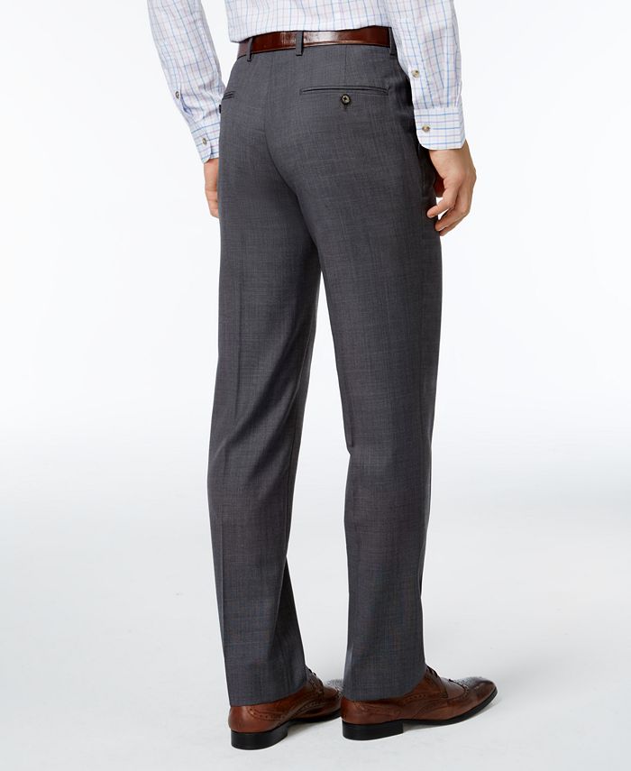Tommy Hilfiger Solid Grey Modern-Fit Dress Pants & Reviews - Pants ...
