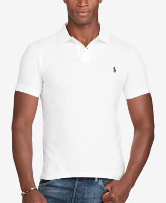 slim fit cotton mesh polo