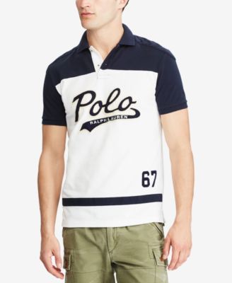 slim fit cotton mesh polo