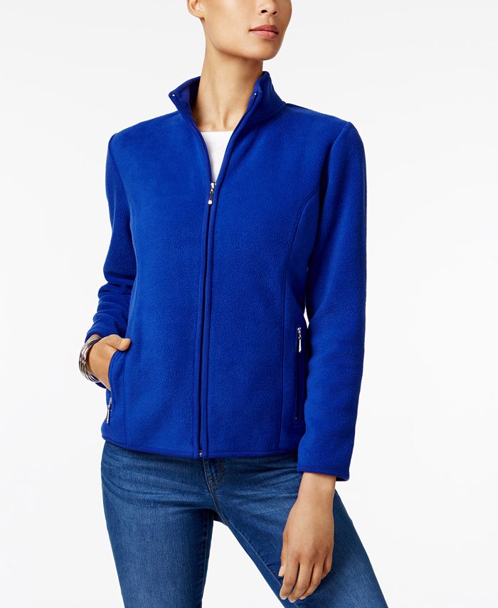 Karen Scott Petite Zeroproof Fleece Jacket, Created for Macy