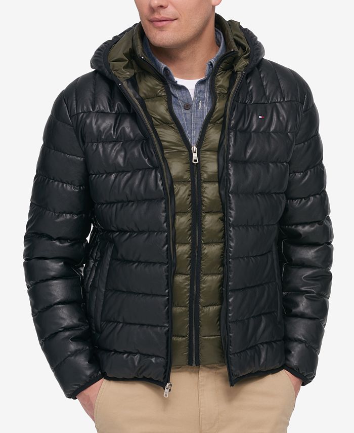 Tommy Hilfiger Men's Layered Packable Puffer Jacket & Reviews - Coats ...