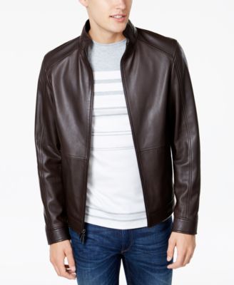 macys michael kors mens leather jacket