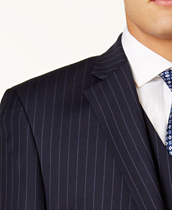 Lauren Ralph Lauren Men's ClassicFit Dark Blue Pinstripe Ultraflex