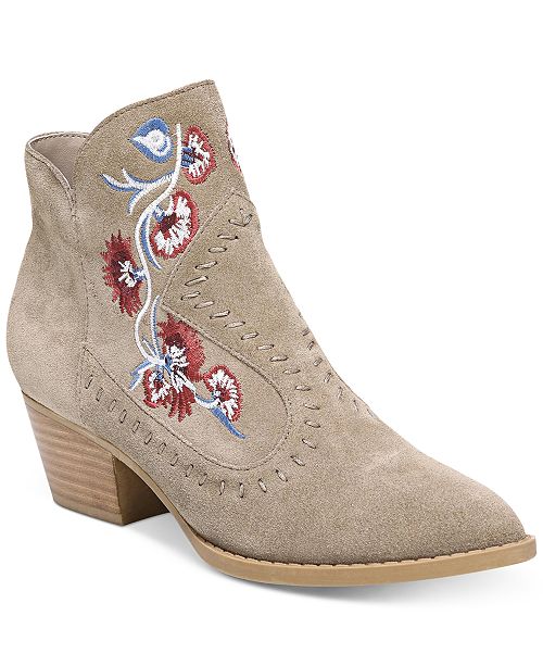 Carlos By Carlos Santana Vivian Embroidered Western Booties Reviews Boots Shoes Macy S