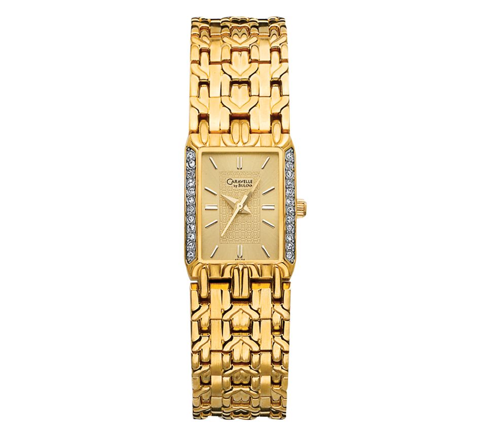 Caravelle by Bulova Watch, Womens Gold tone Bracelet 45L114
