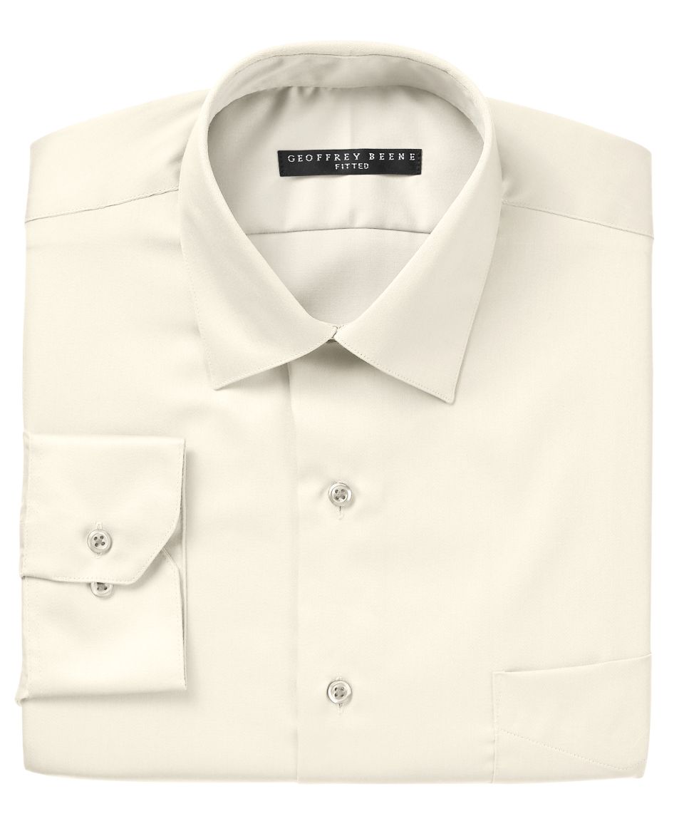 Geoffrey Beene Shirt, Solid Sateen Dress Shirt   Mens Dress Shirts