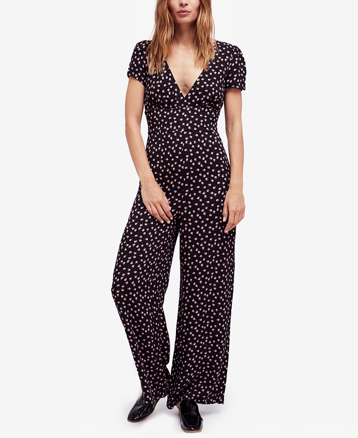 Free People Mia EmpireWaist Jumpsuit & Reviews Pants & Capris
