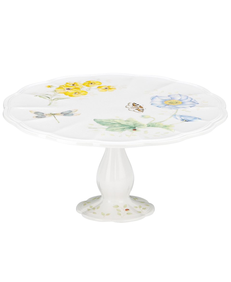 Lenox Dinnerware, Butterfly Meadow Medium Cake Stand   Fine China