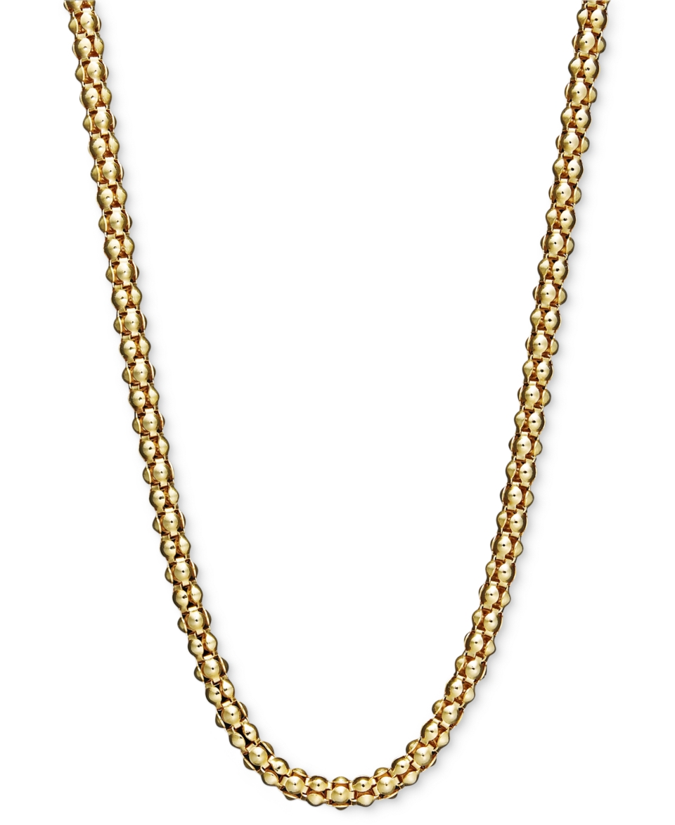 14k Gold Necklace, 16 30 Popcorn Chain   Necklaces   Jewelry