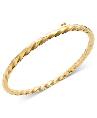 Children's 14k Gold Bracelet, Twisted Bangle - Bracelets - Jewelry ...