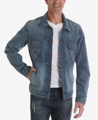 mens wrangler blue jean jacket