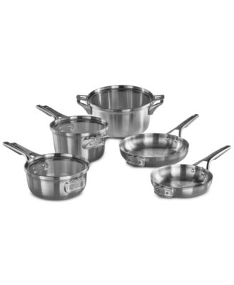 Calphalon Premier Space-Saving 8-Pc. Stainless Steel Cookware Set ...