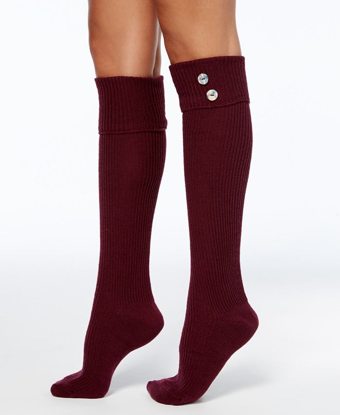 Hue Women's Button Ribbed Knee-High Socks & Reviews - Handbags ...