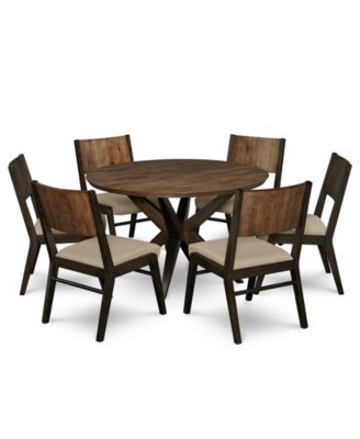 round pedestal dining table set for 6