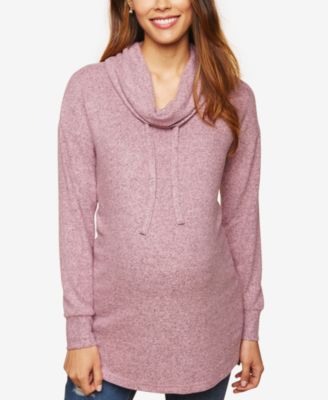 maternity cowl neck sweatshirt