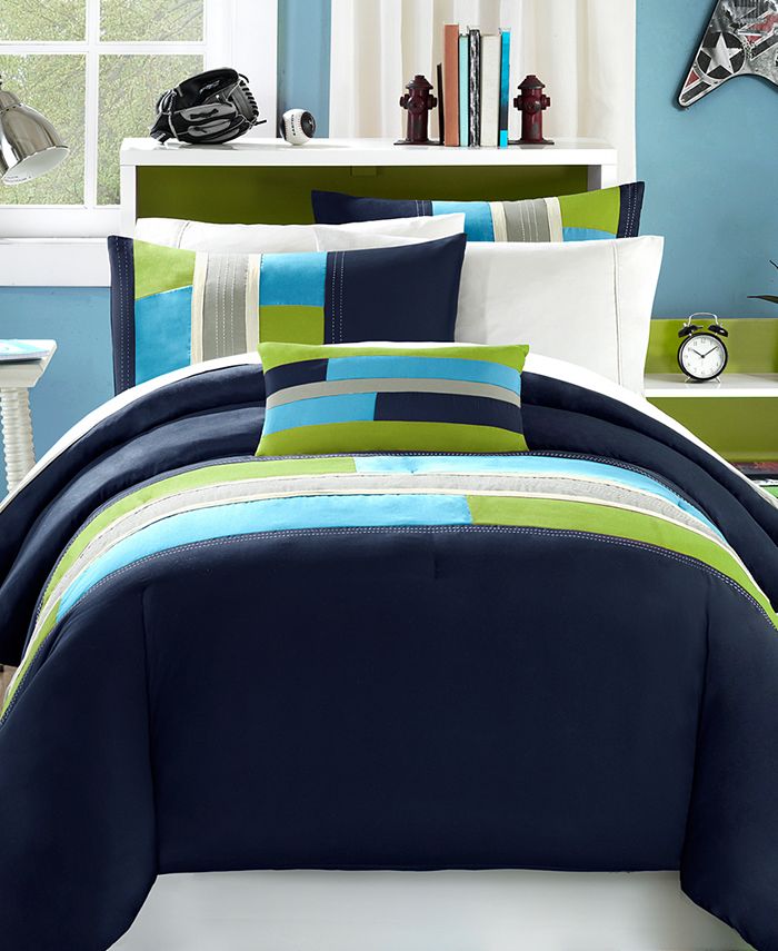 Mi Zone Pipeline 4 Pc Reversible Full Queen Comforter Set Reviews Comforter Sets Bed Bath Macy S