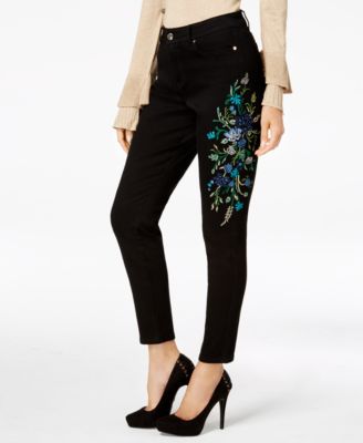 macy's black skinny jeans