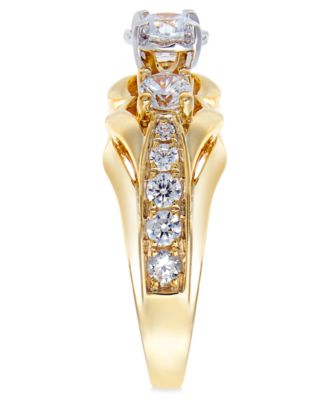 Macy's Diamond Engagement Ring (1 Ct. T.w.) In 14k Gold & Reviews ...