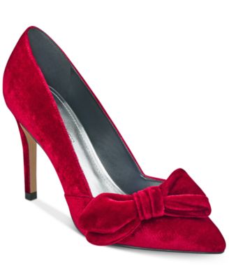 marc fisher red suede pumps