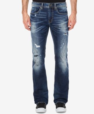 mens distressed bootcut jeans