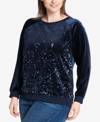 plus size sequin sweatshirt