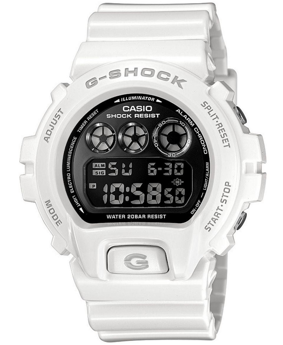 Shock Watch, Mens White Resin Strap DW6900CS 7   All Watches
