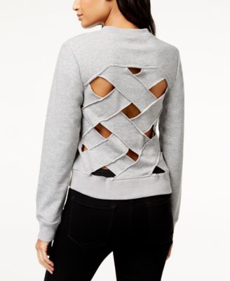 criss cross back sweatshirt