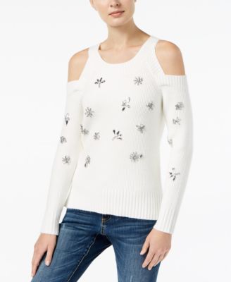 macys cold shoulder sweaters