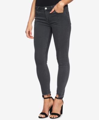 frayed step hem jeans