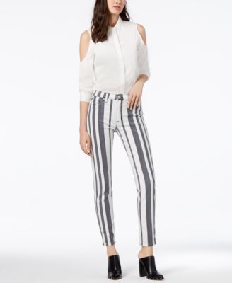 hudson striped jeans
