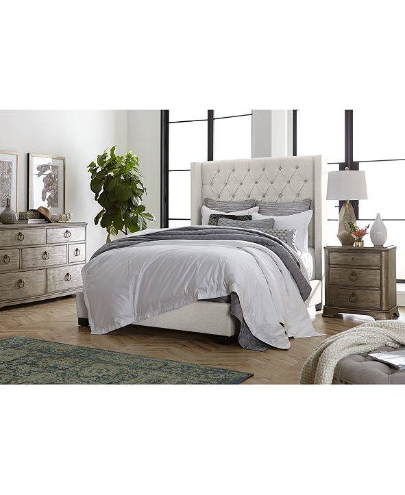 Furniture Monroe II Upholstered Queen Bed, Created for Macy's & Reviews