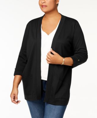 plus size cotton cardigan