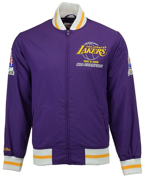 Mitchell Ness Men S Los Angeles Lakers Team History Warm Up Jacket Reviews Sports Fan Shop By Lids Men Macy S