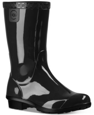 black rain boots girls